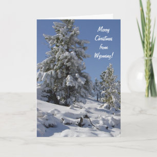 Festividades Cartão de Natal de Neve Wyoming