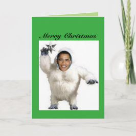 Festividades Cartão de Natal de Obama-Nable Snowman