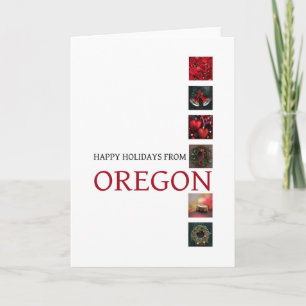 Festividades Cartão de Natal de Oregon com ornamentos