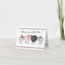 Festividades Cartão de Natal de Ovelha Divertido