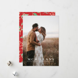 Festividades Cartão de Natal de Padrão de Feriado do Sobrenome 