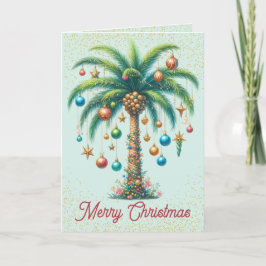 Festividades Cartão de Natal de Palmeira Tropical