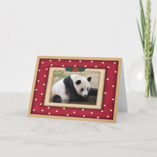 Festividades Cartão de Natal de Panda Bear Gigante