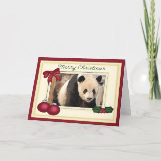 Festividades Cartão de Natal de Panda Bebê e Bebê