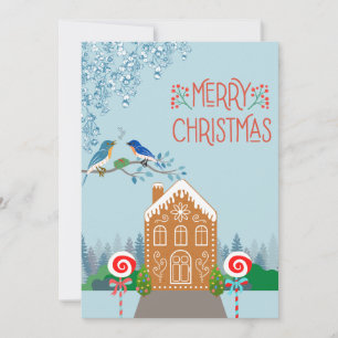 Festividades Cartão de Natal De Pão De Gingerência Cheio