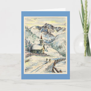 Festividades Cartão de Natal de Paul McGehee "Capela Zallinger"