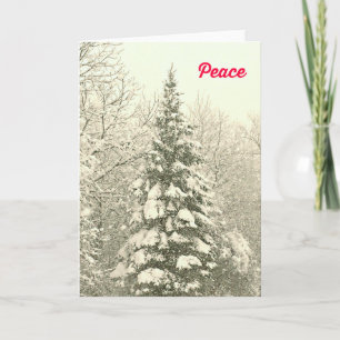 Festividades Cartão de Natal de Paz com Cena de Neve