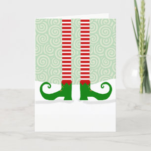 Festividades Cartão de Natal de Pernas Elf