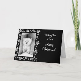 Festividades Cartão de Natal de Polar Bear Cub