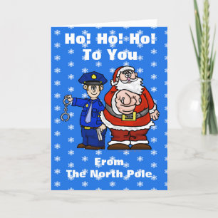 Festividades Cartão de Natal de Polícia e Papais noeis