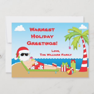 Festividades Cartão de Natal de Praia Santa Claus