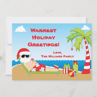 Festividades Cartão de Natal de Praia Santa Claus