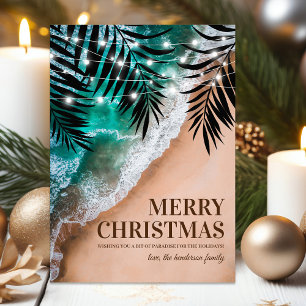 Festividades Cartão de Natal de Praia Tropical