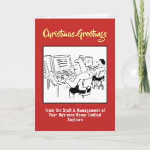 Festividades Cartão de Natal de Processamento de Palavras ou En