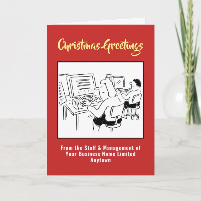 Festividades Cartão de Natal de Processamento de Texto ou Entra (Frente)