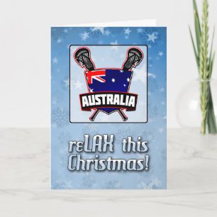 Festividades Cartão de Natal de protetor de Lacrosse Austráli