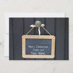 Festividades Cartão de Natal de Quadro de Chalkboard de Novo En