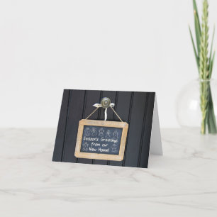 Festividades Cartão de Natal de Quadro de Chalkboard de Novo En