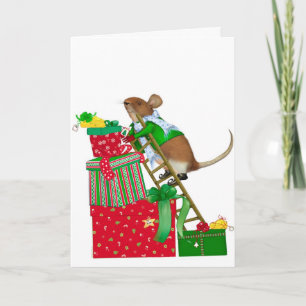Festividades Cartão de Natal de Rato de Natal
