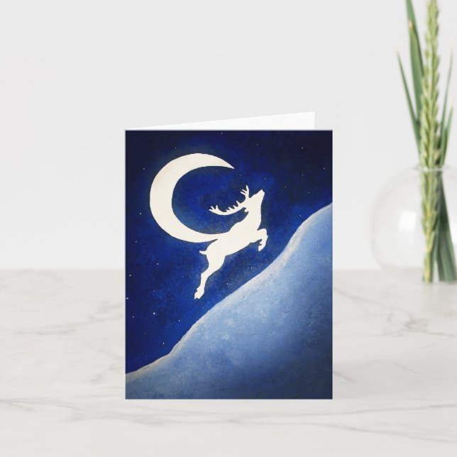 Festividades Cartão de Natal de rena (Frente)