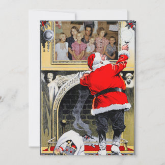 Festividades Cartão de Natal de Retrato Personalizado da Famíli