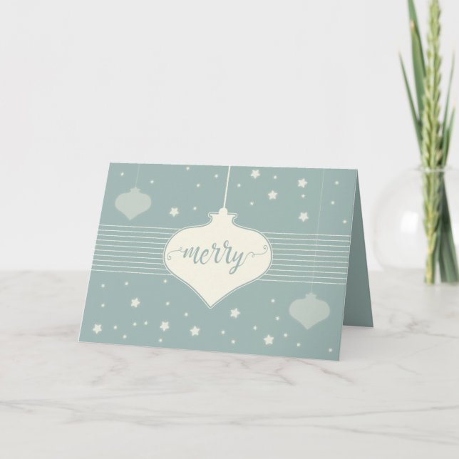 Festividades Cartão de Natal de Retro Moderno e Elegante (Frente)