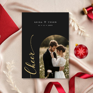 Festividades Cartão de Natal de Script Cheer de Vossa Alegria E