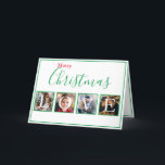 Festividades Cartão de Natal de Script Collage de Fotos Feriada<br><div class="desc">"Feliz Amor de Natal" cartão de feriado. Adicione sua própria mensagem no dentro para personalizar.</div>
