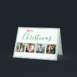 Festividades Cartão de Natal de Script Collage de Fotos Feriada<br><div class="desc">"Feliz Amor de Natal" cartão de feriado. Adicione sua própria mensagem no dentro para personalizar.</div>