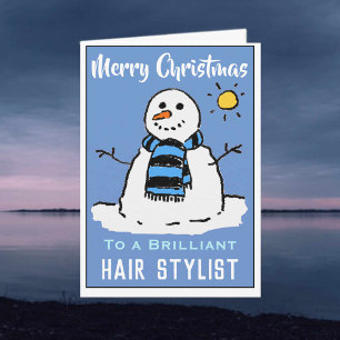 Festividades Cartão de Natal de Snowman divertido para uma Lis