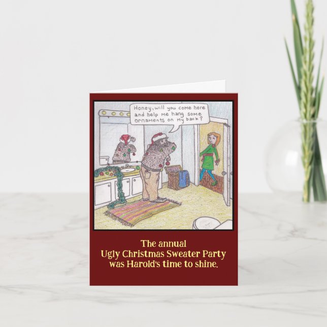 Festividades Cartão de Natal de Sweater de Natal Feio (Frente)