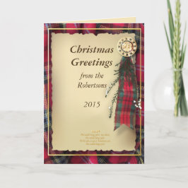 Festividades Cartão de Natal de Tartan