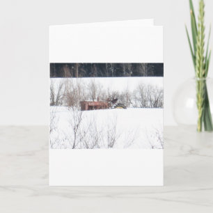 Festividades Cartão de Natal De Trator Esquecido Vintage