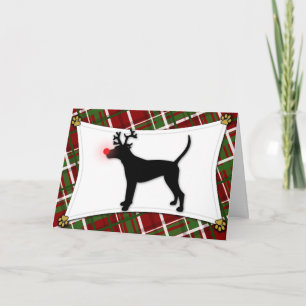 Festividades Cartão de Natal de Treker Walker Coonhound Reindee