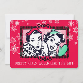 Festividades Cartão de Natal de tricô artesanal para raparigas