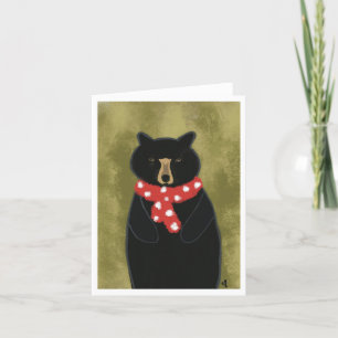 Festividades Cartão de Natal de Urso Negro