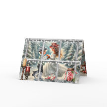 Cartão de Natal de Valsa de Cowboy Infantil