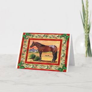 Festividades Cartão de Natal de Vazio de Cavalo Appaloosa
