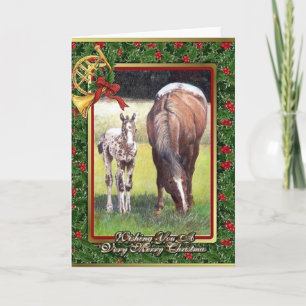 Festividades Cartão de Natal de Vazio de Cavalo Appaloosa