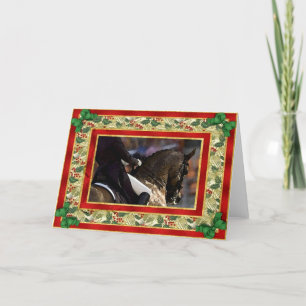 Festividades Cartão de Natal de Vazio de Dressage Horse
