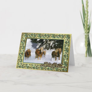 Festividades Cartão de Natal de Vazio Haflinger