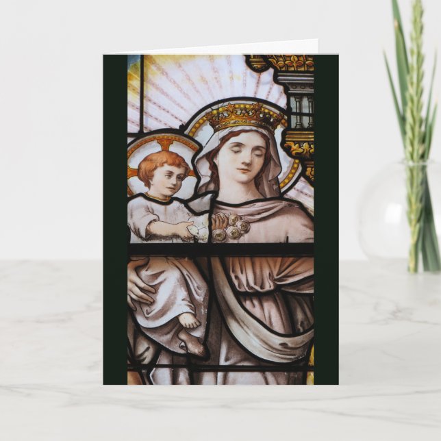 Festividades Cartão de Natal de Vidro Mantido - França (Frente)