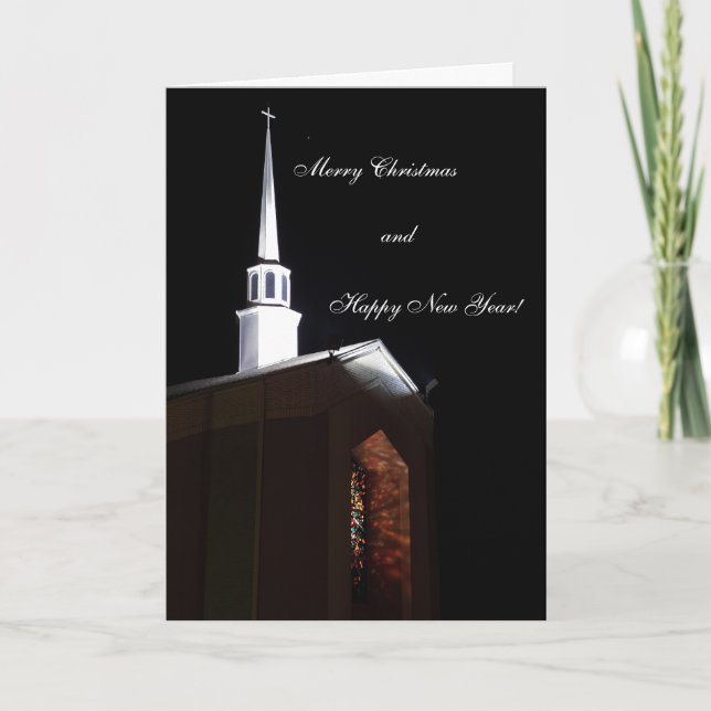 Festividades Cartão de Natal de Vidro Mantido para Paz e Bênção (Frente)