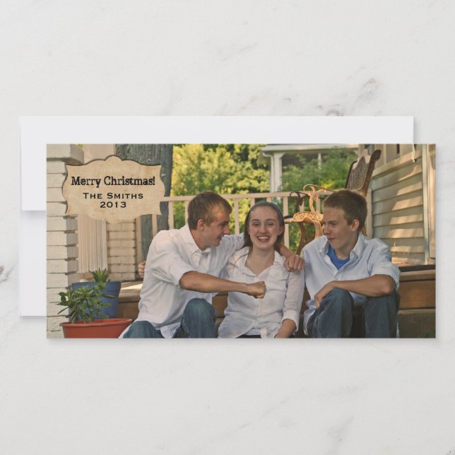 Festividades Cartão de Natal de Vintage Parergs Country (Frente)