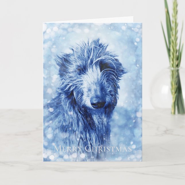 Festividades Cartão de Natal de Wolfhound Deerhound (Frente)
