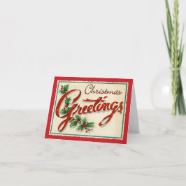 Festividades Cartão de Natal de Wreath com Estilo Retroativo