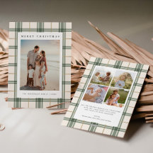 Cartão de Natal de xadrez com Foto