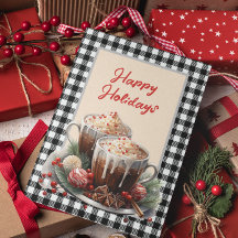 Cartão de Natal de Xadrez de Buffalo