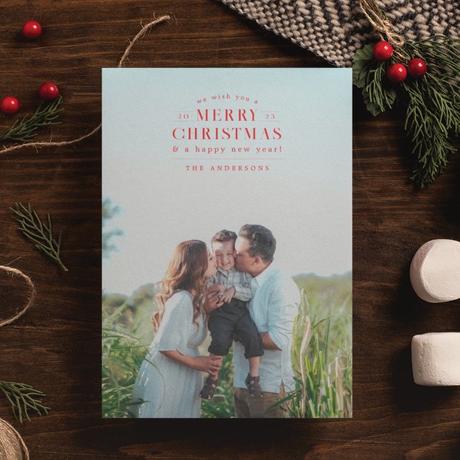 Festividades Cartão de Natal de Xadrez de Feriado Vermelho (Criador carregado)