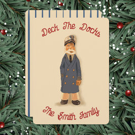 Festividades Cartão de Natal Deck The Docks